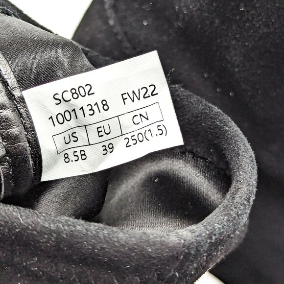 Stuart Weitzman Skyhigh Black Suede Sock Platform Sock Ankle Boots size 8.5 - Picture 8 of 11